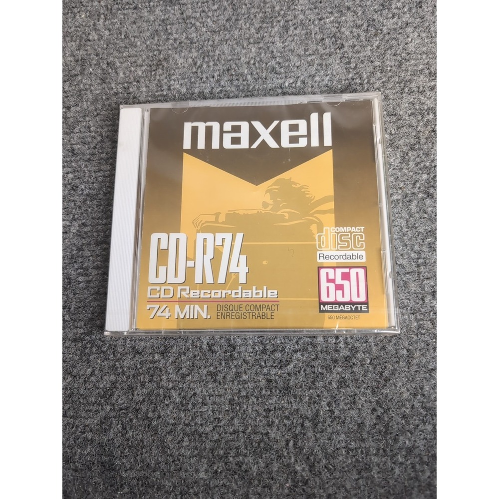 Maxell CD-R74 For Audio Recording 74 Min  Single CD‎ - NEW & SEALED 650 Megabyte